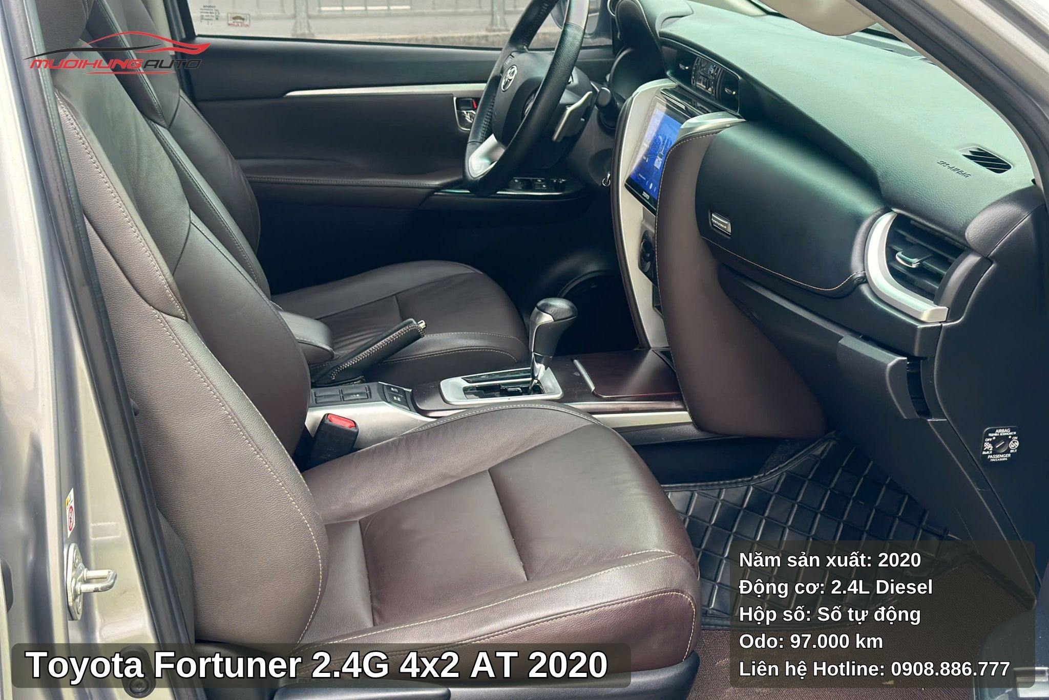 Toyota Fortuner 2.4G 4x2 AT 2020 được trang bị bộ ghế da cao cấp