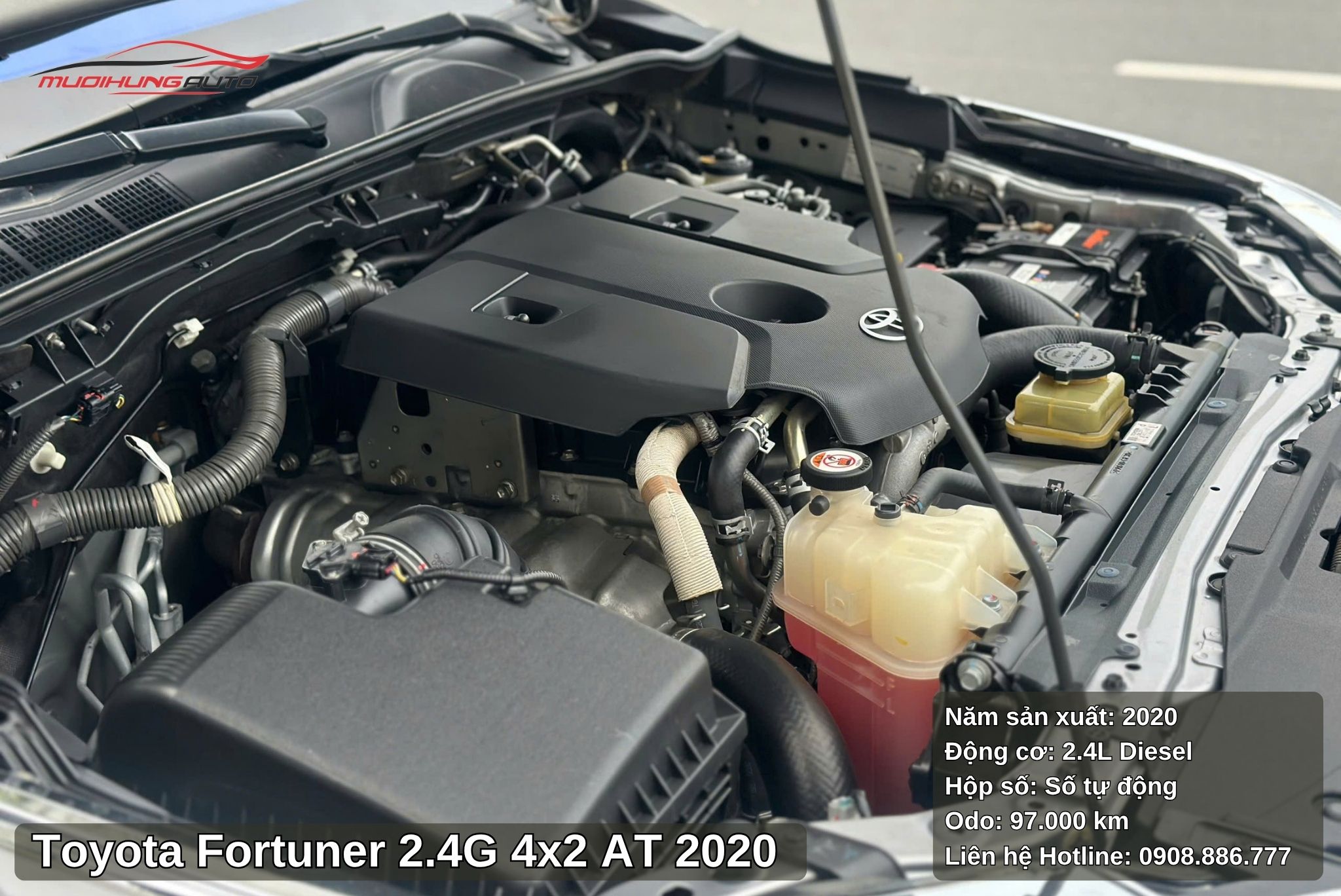 Toyota Fortuner 2.4G 4x2 AT 2020 sử dụng động cơ diesel 2.4L