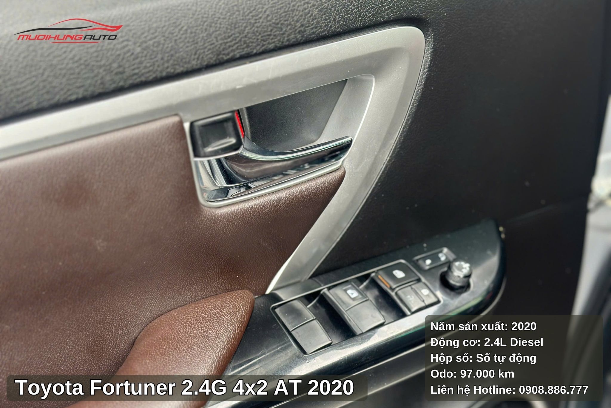 Toyota Fortuner 2.4G 4x2 AT 2020 với các chi tiết nội thất sang trọng