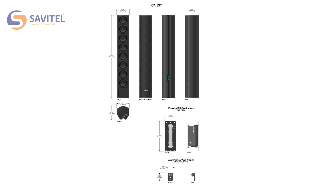 Bản vẽ kỹ thuật Extron CA 83T
