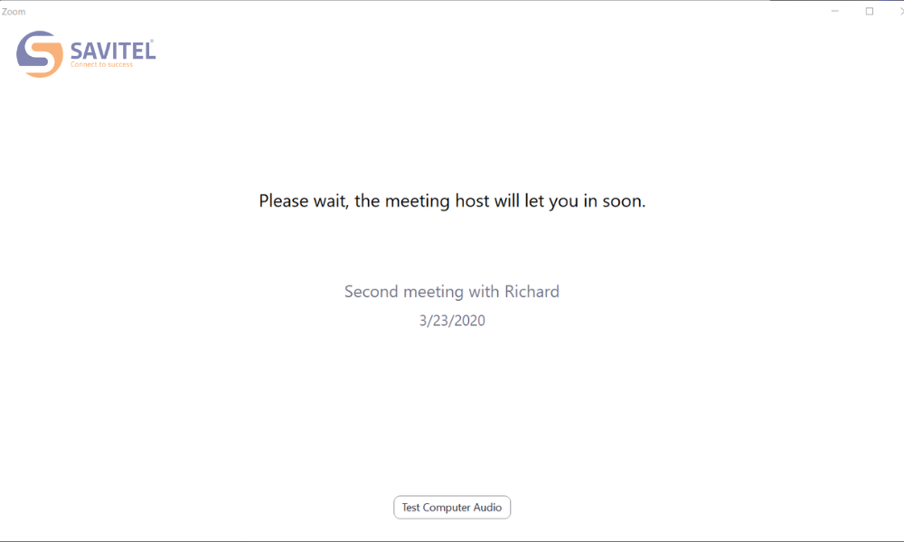 “Please wait, the meeting host will let you in soon”