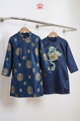 Áo Dài Màu Xanh Cho Bé Đi Lễ Đầu Năm - Trang Nhã Và Thanh Lịch