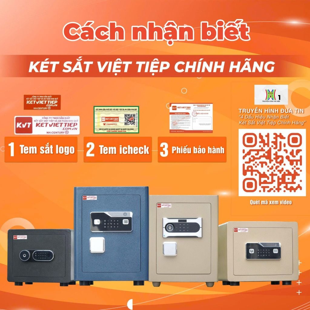 cách nhận biết két sắt VIỆT TIỆP CHÍNH HÃNG