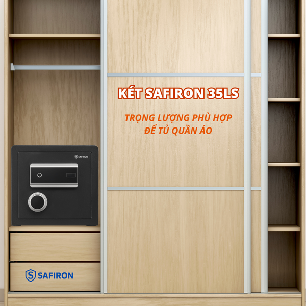 Két sắt Safiron 35LS khóa vân tay điện tử – thiết kế nhỏ gọn