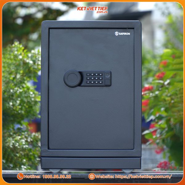 Két sắt thông minh Safiron 60LBF – khóa vân tay điện tử, kết nối App Tuya Smart, thân thép đúc đặc Q345, bảo hành 6 năm toàn quốc