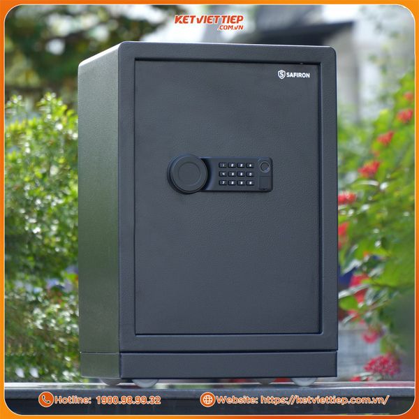 Két sắt Safiron 60LBF khóa vân tay điện tử – thân thép Q345 đúc nguyên khối