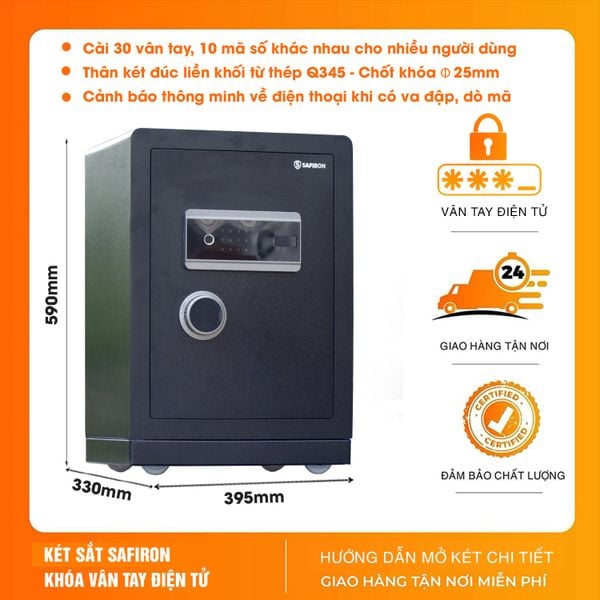 Thông Số Kỹ Thuật Két Sắt Thông Minh Safiron 60LS