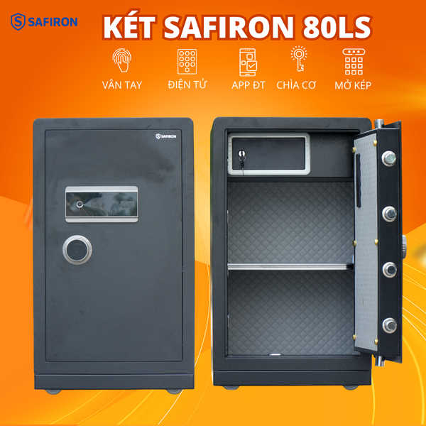 Tính năng két sắt nhập khẩu Safiron 80LS khóa vân tay điện tử