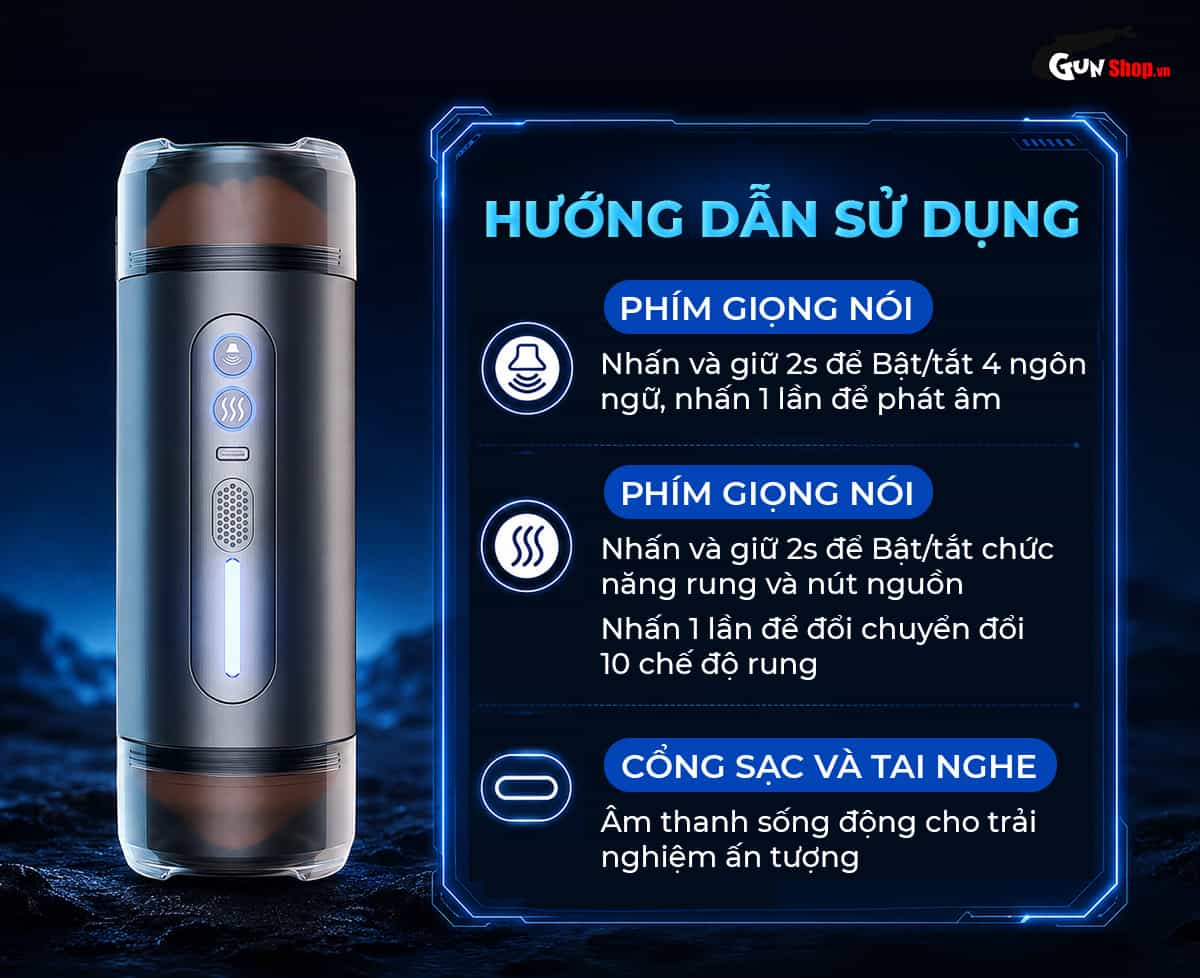 Hướng dẫn cách sử dụng âm đạo giả 2 đầu Jiuai Holy Grail Cup Black đúng cách