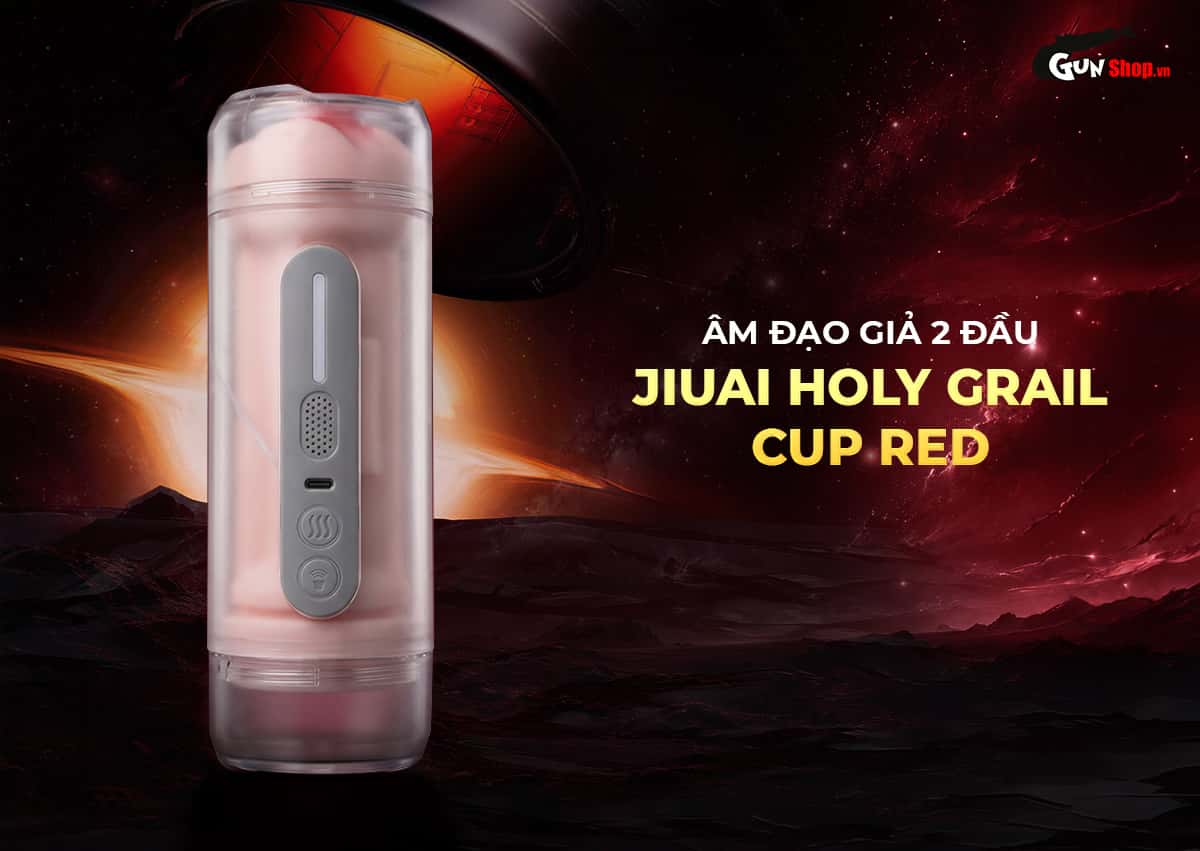 Giới thiệu về âm đạo giả 2 đầu Jiuai Holy Grail Cup Red