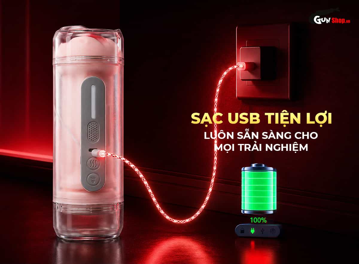 Jiuai Holy Grail Cup Red sử dụng sạc USB tiện lợi