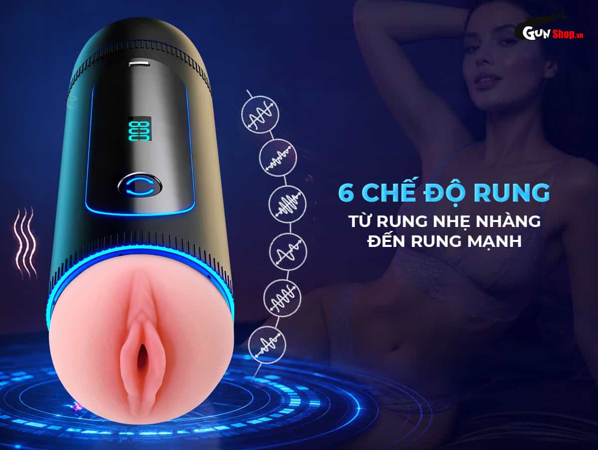 Âm đạo giả 2 đầu Jiuai Jiba Pro có 6 chế độ rung