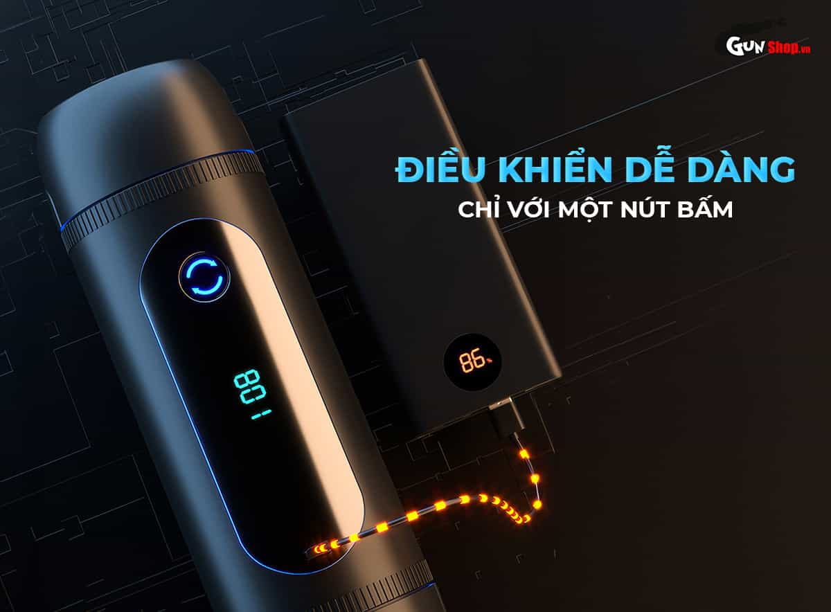 Âm đạo giả 2 đầu Jiuai Jiba Pro sử dụng dễ dàng chỉ với 1 nút bấm