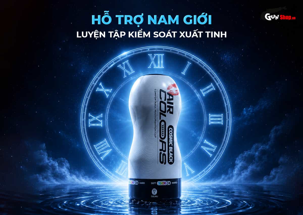Galaku Air Color Cosmic Black hỗ trợ nam giới luyện tập giảm độ nhạy cảm của dương vật