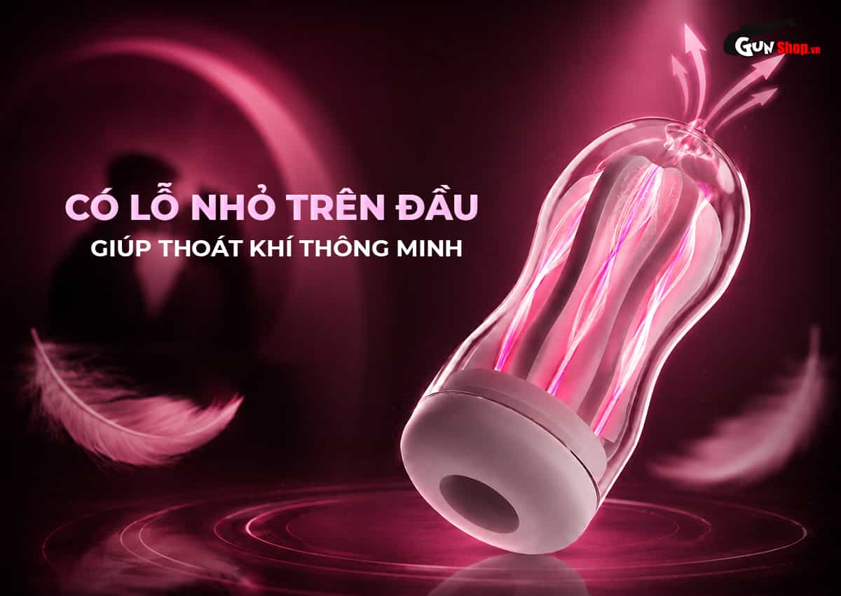 Galaku Air Color Hibiscus Pink có lỗ nhỏ trên đầu âm đạo giả giúp điều hòa không khí thông minh