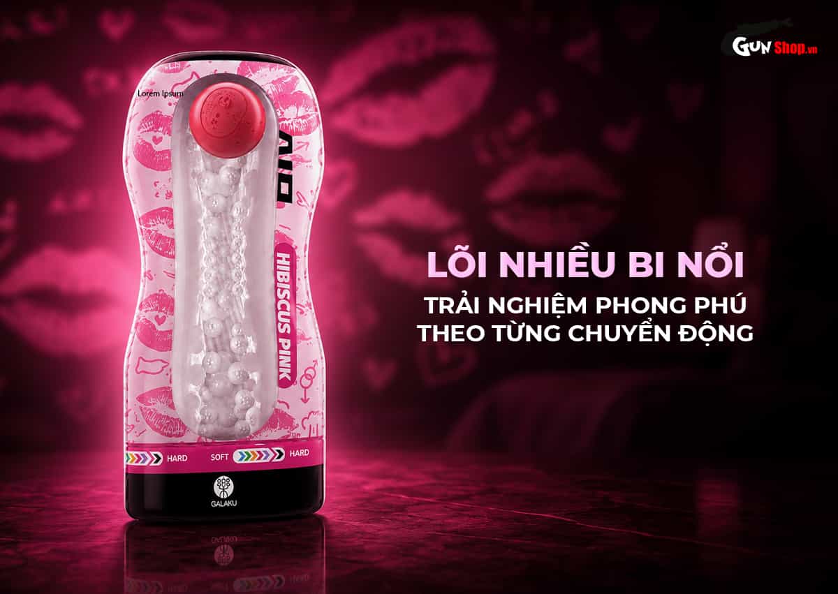 Galaku Air Color Cosmic Black với kết cấu lõi bên trong với nhiều bi nổi silicone kích thích