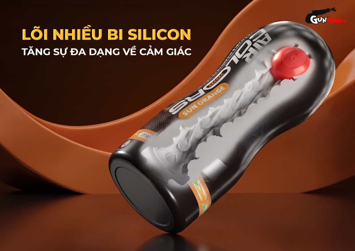 Galaku Air Color Sun Orange kích thích mạnh mẽ từ lõi có vô số bi silicone