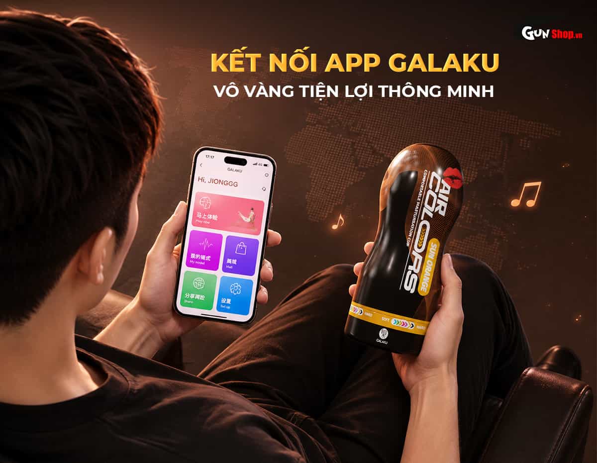 Galaku Air Color Sun Orange có thể kết nối ứng dụng Galaku