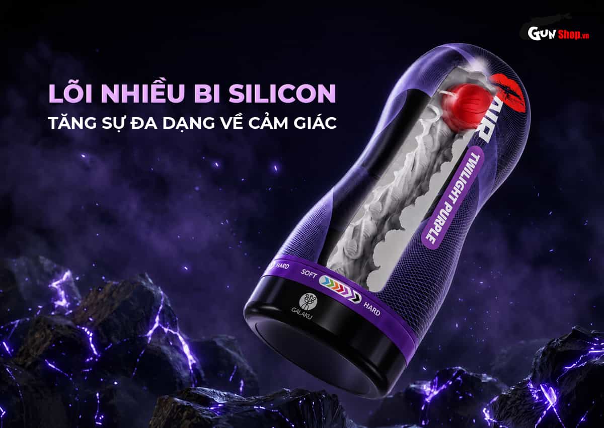 Galaku Air Color Twilight Purple kích thích từ bên trong bởi hệ thống bi nổi silicone