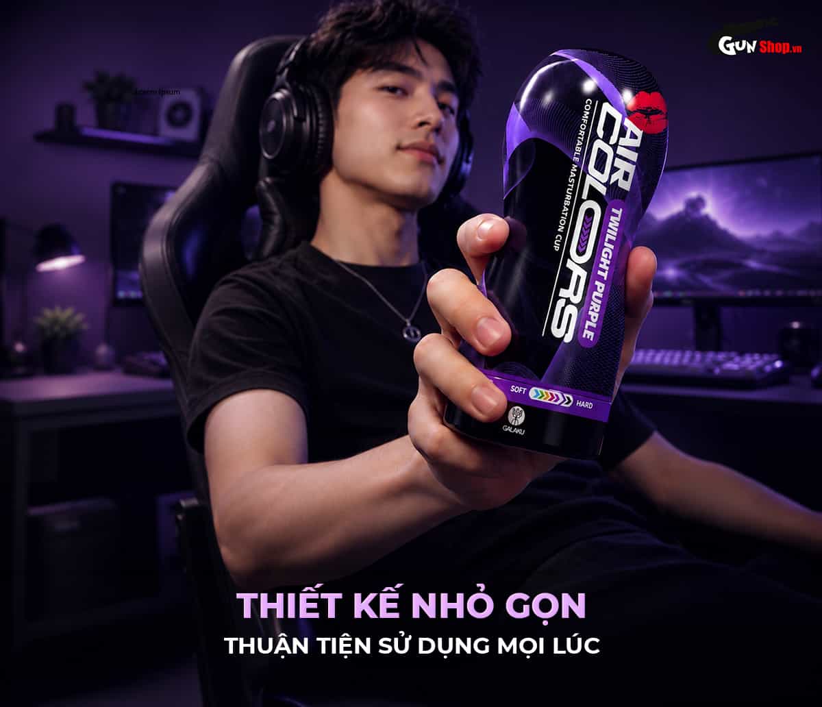 Galaku Air Color Twilight Purple nhỏ gọn thuận tiện mang theo