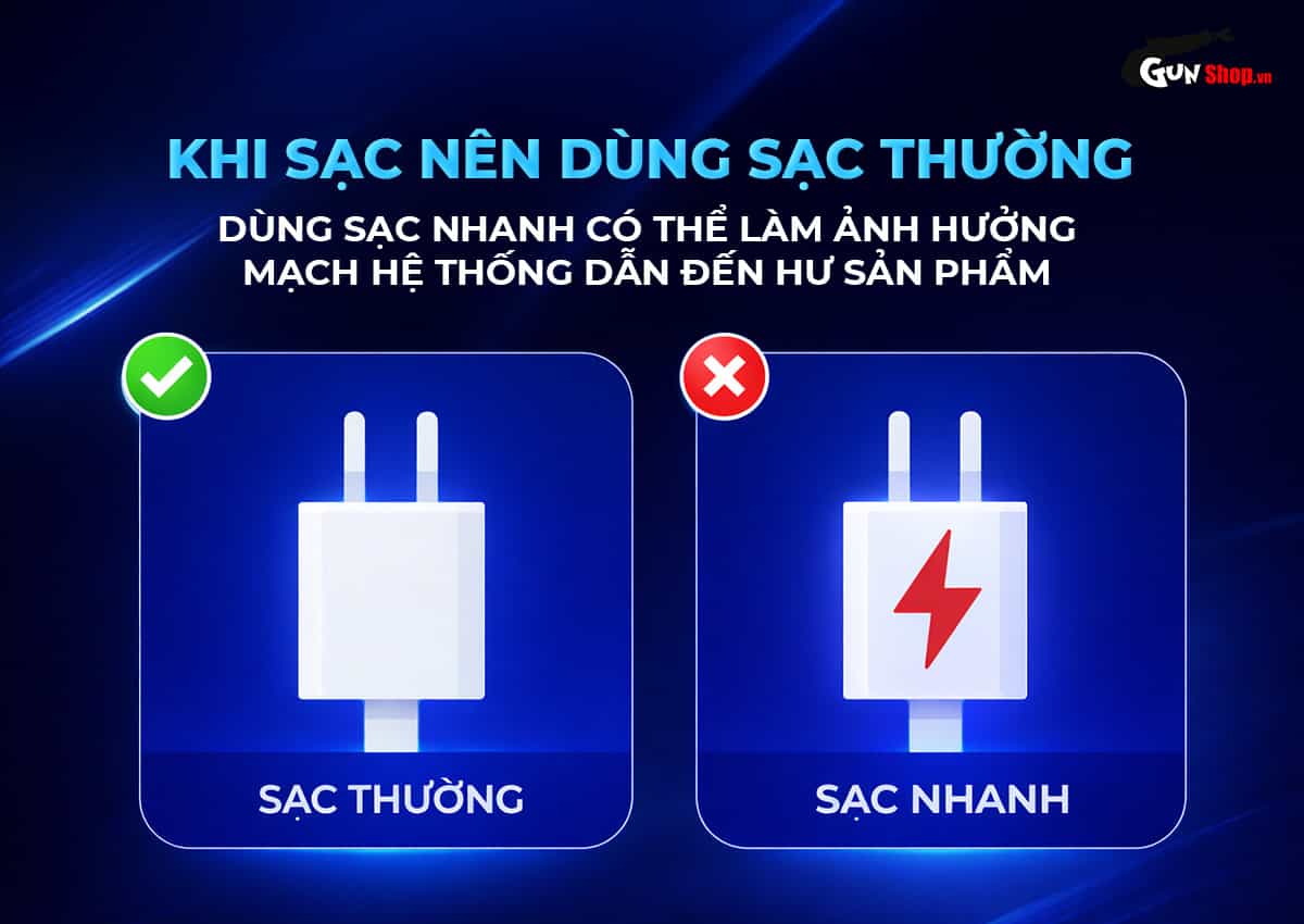 Lưu ý khi sạc âm đạo giả Jiuai Weilai Cup