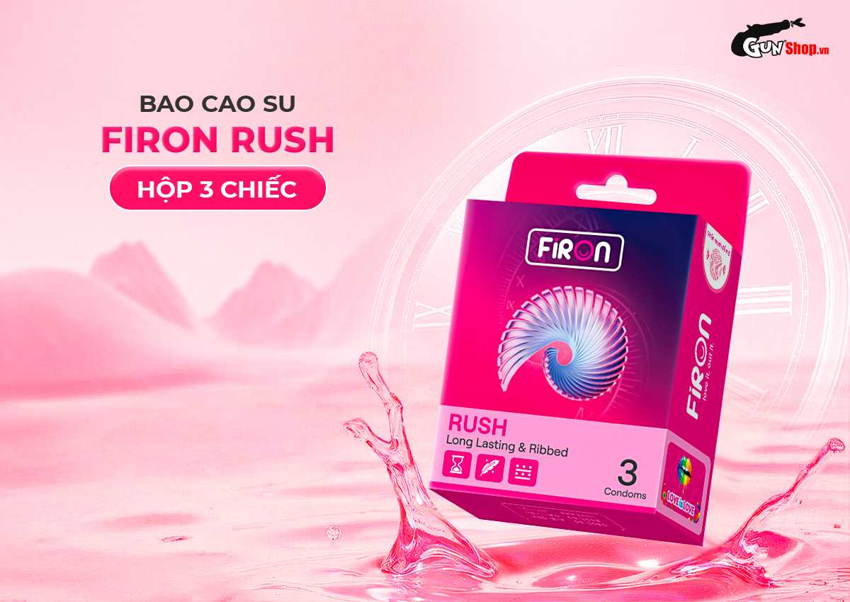 Bao cao su Firon Rush - Hộp 3 cái chính hãng tại Gunshop