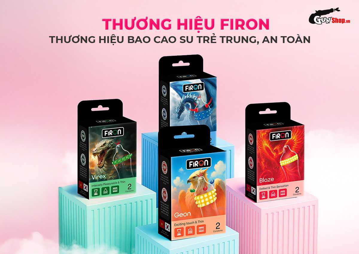 Bao cao su Firon Rush - Hộp 3 cái chính hãng tại Gunshop