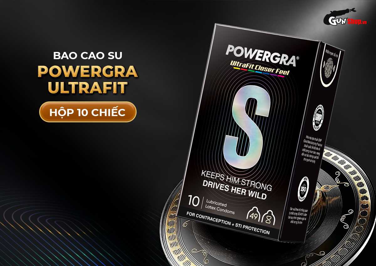 Bao cao su Powergra Ultrafit - Hộp 10 cái chính hãng, cao cấp tại Gunshop