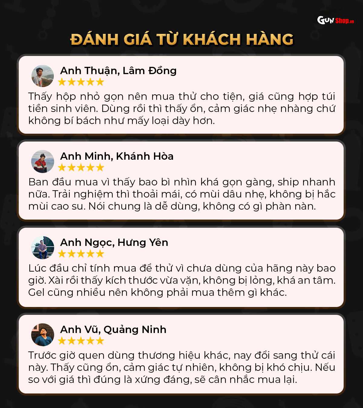 Đánh giá bao cao su Powergra Ultrafit - Hộp 3 cái từ khách hàng