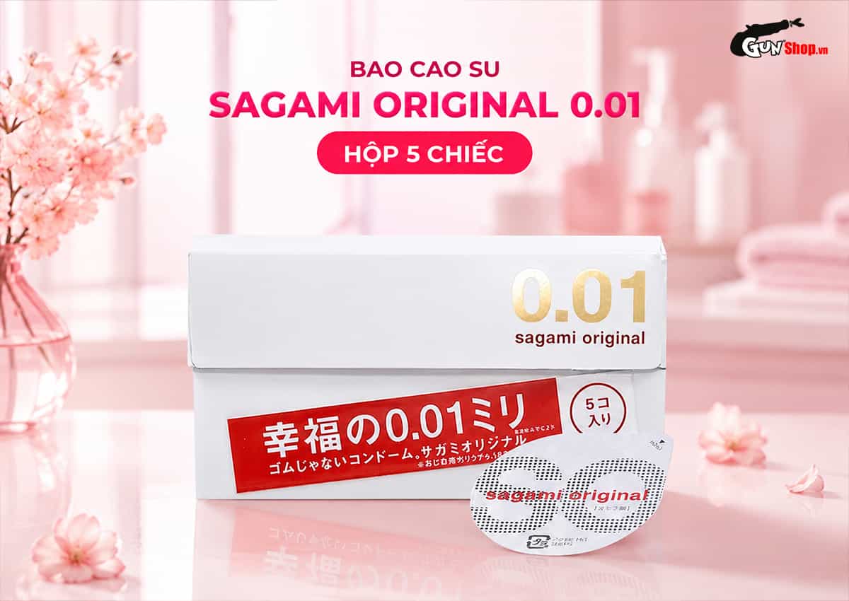 Bao cao su siêu mỏng từ Nhật Sagami Original 0.01 chính hãng tại Gunshop