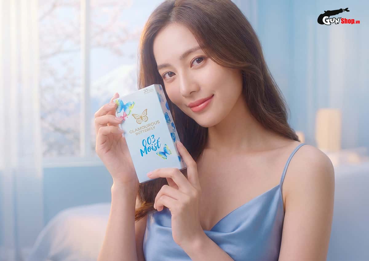 Bao cao su siêu mỏng JEX Glamourous Butterfly 0.03 Moist chính hãng tại Gunshop