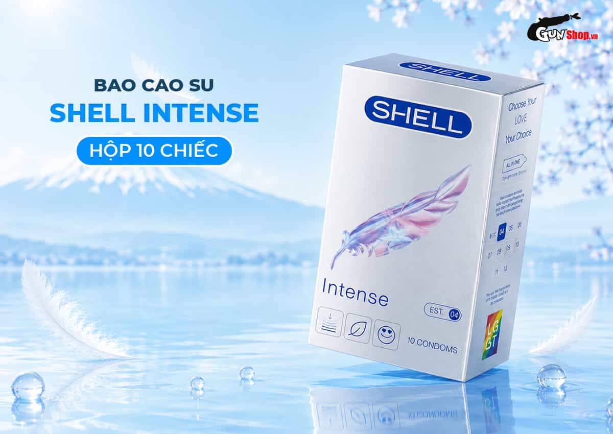 Bao cao su Shell Intense siêu mỏng, trơn mượt chính hãng tại Gunshop