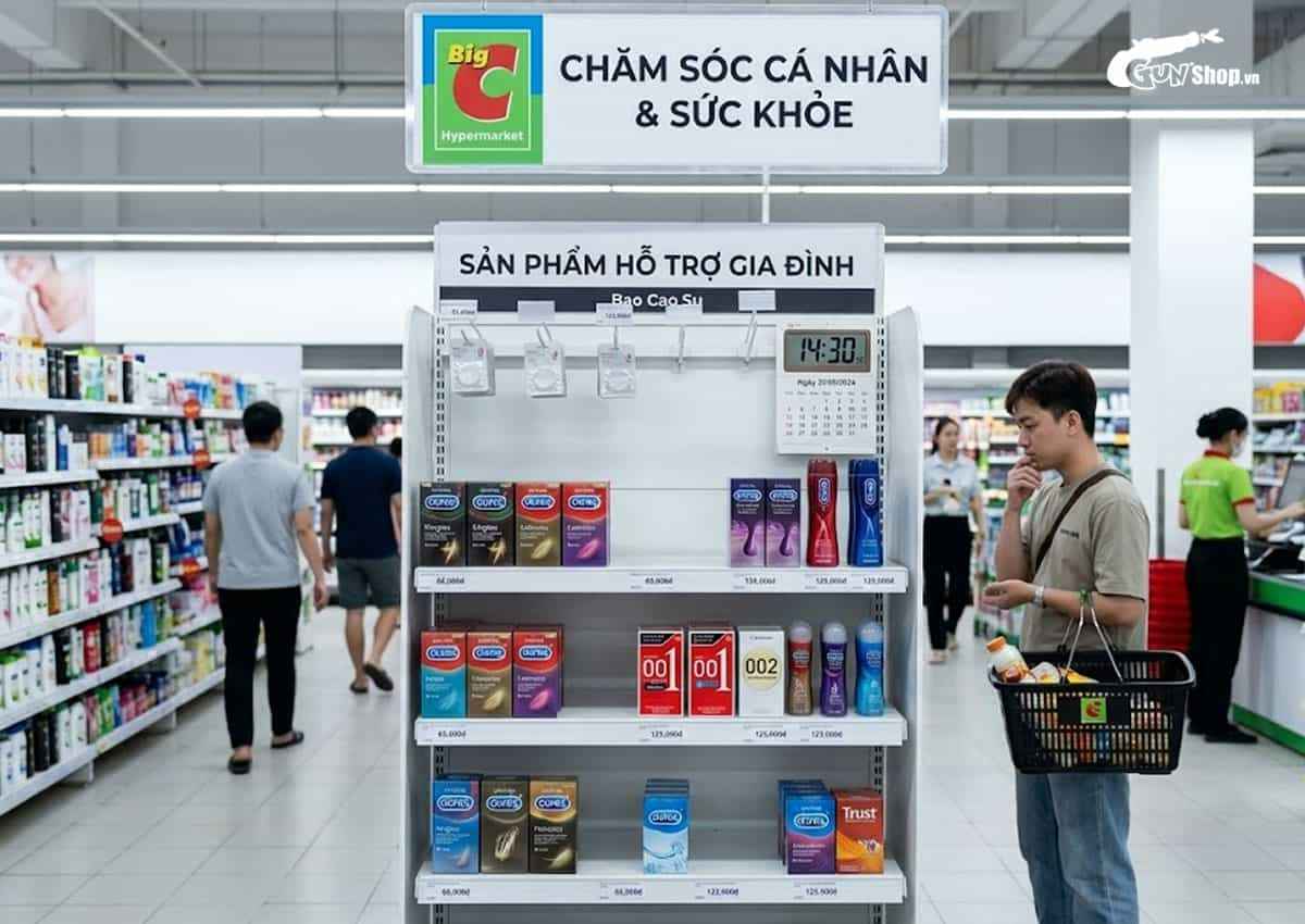 Big C có bán bao cao su không?