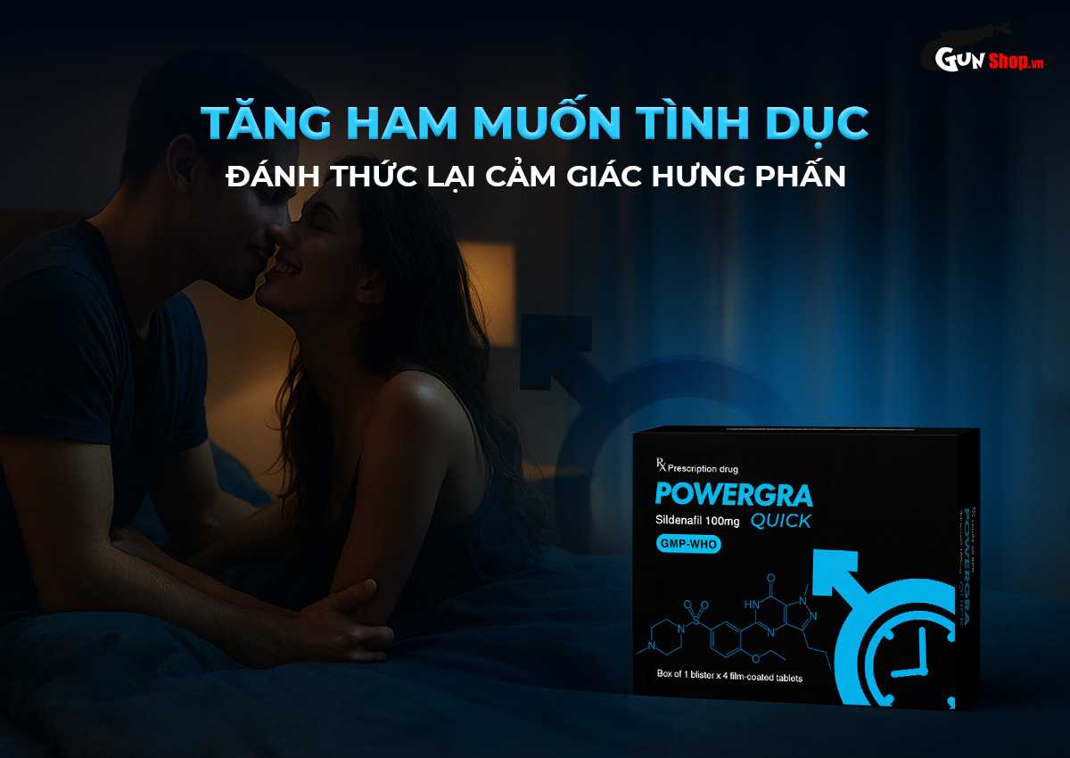 Viên uống Powergra Quick tăng cường sinh lý, hỗ trợ cương dương