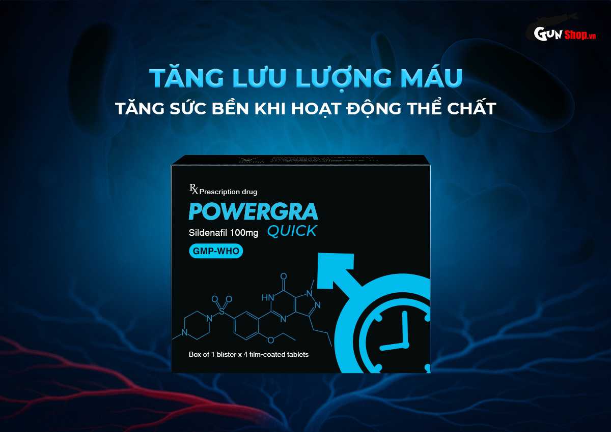 Viên uống Powergra Quick tăng cường sinh lý, hỗ trợ cương dương