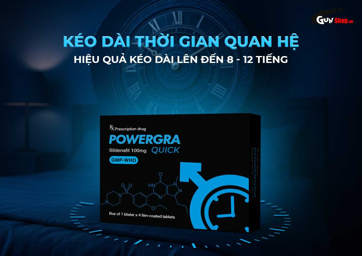 Viên uống Powergra Quick tăng cường sinh lý, hỗ trợ cương dương