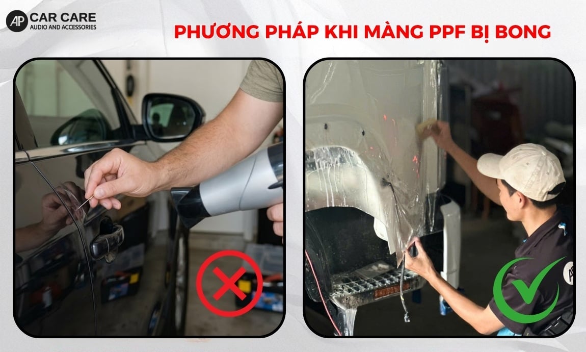 Phương pháp xử lý an toàn khi màng PPF bị bong