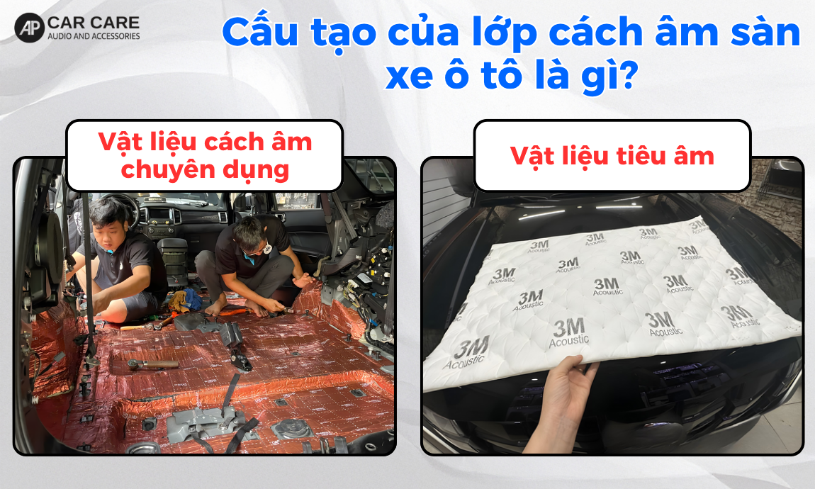 Cấu tạo của lớp cách âm sàn xe ô tô