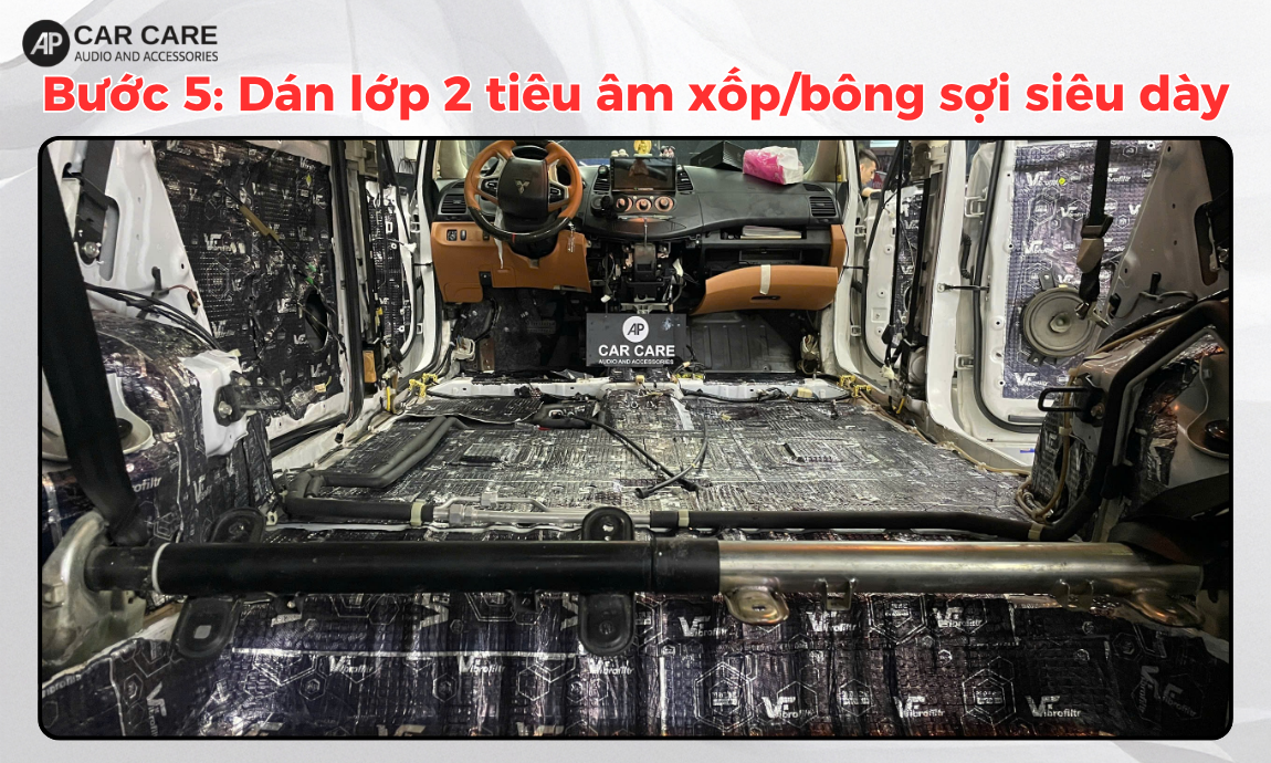 Quy trình dán cách âm sàn xe ô tô chuyên nghiệp, chuẩn detailing tại AP Car Care