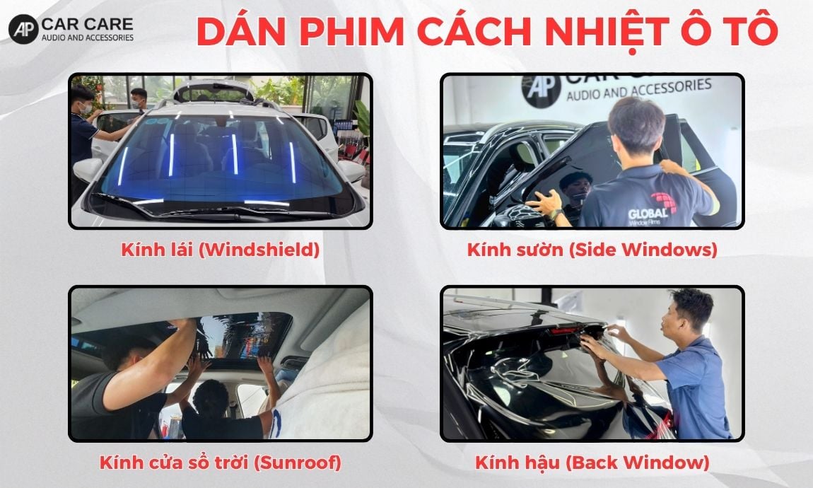 Tư vấn các vị trí và dòng xe nên dán phim cách nhiệt Ntech