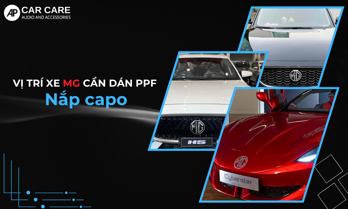 Vị trí dễ xước sơn ngoại thất MG nên phủ PPF