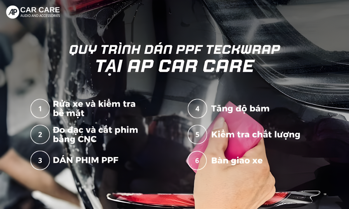 Quy trình dán PPF ô tô Teckwrap chính hãng, uy tín tại TP.HCM