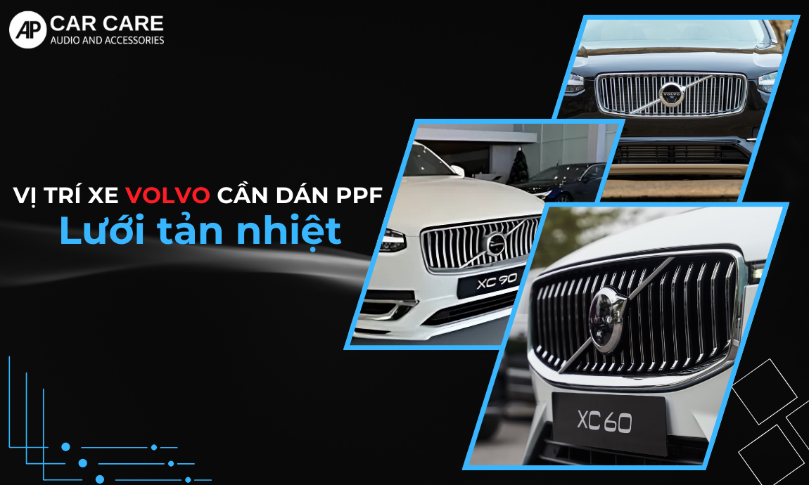 Các vị trí ngoại thất xe Volvo phù hợp dán PPF