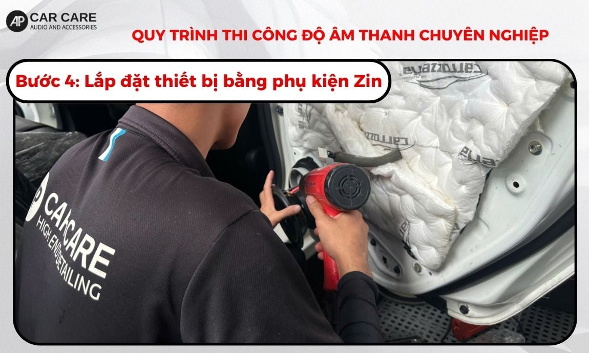 Bước 4: Lắp đặt thiết bị bằng phụ kiện Zin