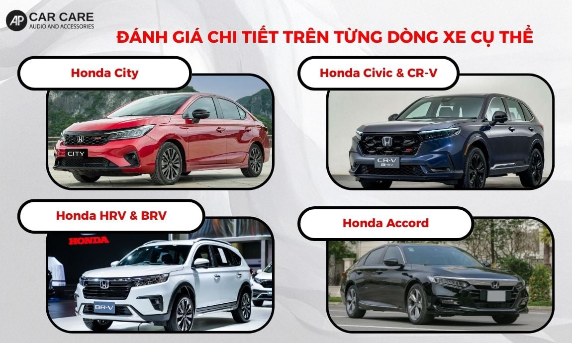 Đánh giá chi tiết trên từng dòng xe cụ thể