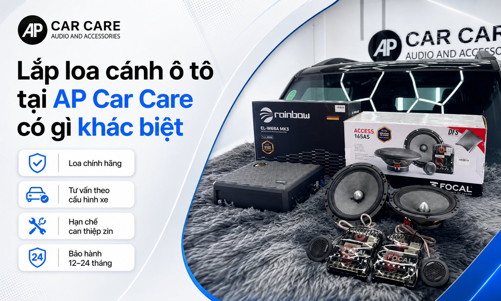 Lắp loa cánh ô tô tại AP Car Care có gì khác biệt