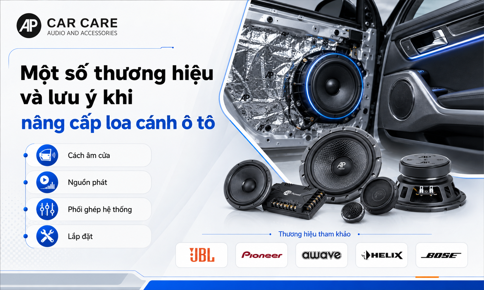 Một số thương hiệu và lưu ý khi nâng cấp loa cánh ô tô