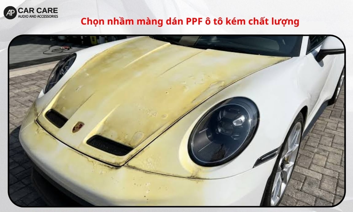 Chọn nhầm màng dán PPF ô tô giá rẻ kém chất lượng