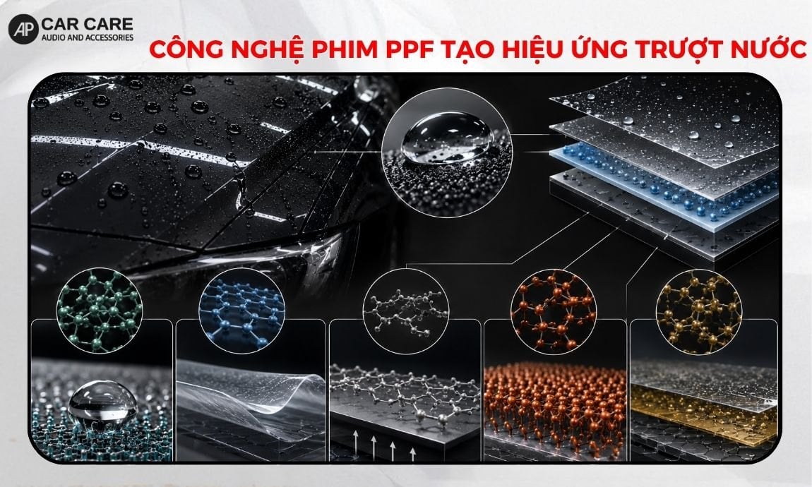 Công nghệ phim PPF tạo hiệu ứng trượt nước