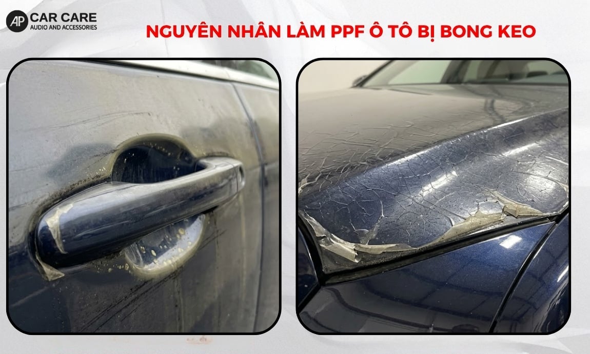 Dấu hiệu nhận diện màng PPF ô tô bị bong keo